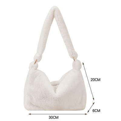Geantă mică pentru femei Trend 2022 Geantă de designer de pluș cu imprimeu animal de blană artificială Poșetă pentru cumpărături Geantă de mână pentru femei Geantă de umăr cu blană