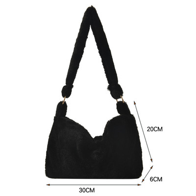 Geantă mică pentru femei Trend 2022 Geantă de designer de pluș cu imprimeu animal de blană artificială Poșetă pentru cumpărături Geantă de mână pentru femei Geantă de umăr cu blană