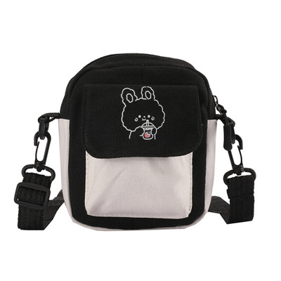 Mood, naised, multifilmid, trükkimine, kontrastsus, värviline lõuend Crossbody õlakott vabaaja naiste minikäekotid, klapiga rahakott
