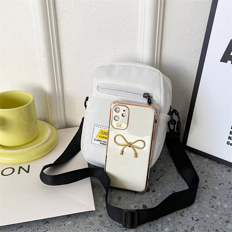 Geantă de mână pentru umăr, cu fermoar, din velur, toamnă, iarnă, cu mai multe straturi