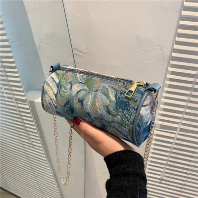 Γυναικείες τσάντες μασχάλης φθινόπωρο 2022 Μοντέρνες νέες τσάντες ώμου με ελαιογραφία Χαριτωμένα απλές τσάντες και πορτοφόλια Γυναικεία ταξίδια μικρού μεγέθους