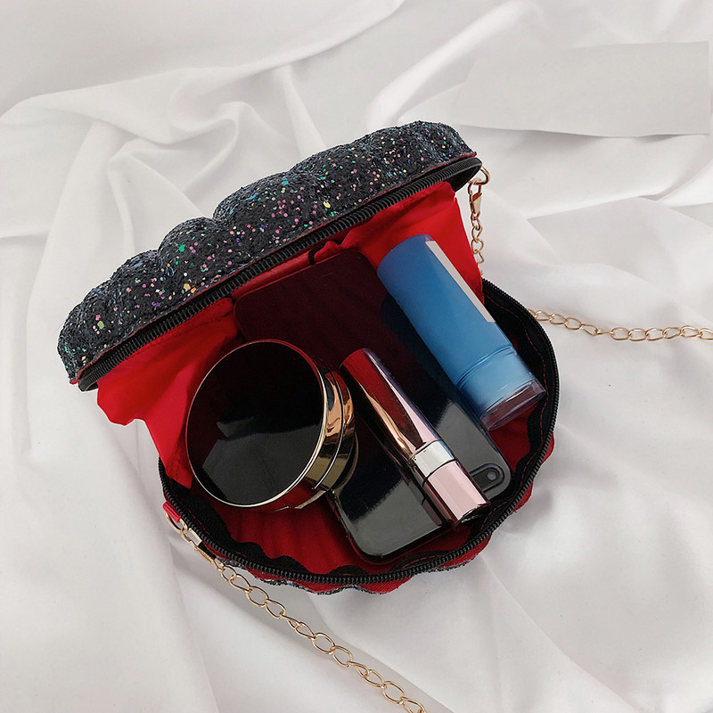 AIZHIYI Fashion Chain τσάντα ώμου με παγιέτες για γυναίκες Pu δερμάτινες τσάντες χαριτωμένη τσάντα σε σχήμα κοχυλιού Mini καλοκαιρινή τσάντα bolsa feminina