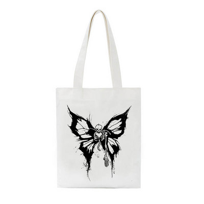 Κορέα Ulzzang Ins Heart Harajuku Γυναικεία Τσάντα ώμου Art Gothic Σχολική Τσάντα Y2k Anime Καμβά Τσάντα Μεγάλης χωρητικότητας Casual Shopper Τσάντα