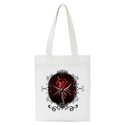 Κορέα Ulzzang Ins Heart Harajuku Γυναικεία Τσάντα ώμου Art Gothic Σχολική Τσάντα Y2k Anime Καμβά Τσάντα Μεγάλης χωρητικότητας Casual Shopper Τσάντα