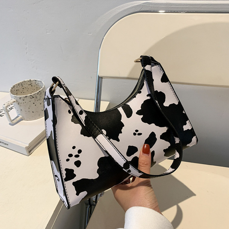 Õlakotid naistele Mood Sebra Print Naiste Luksuslik käekott PU-nahast Lihtne kaenlaaluse õlakott Käekott Rahakottide kott