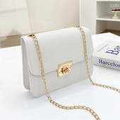 Mood väikesed naiste kotid Täielik kett õlakott Ühevärviline õmbluskott Messenger Crossbody kott PU mini Clutch rahakott