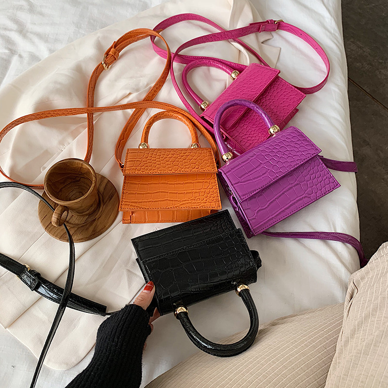Genți de mână pentru doamne Mini model de piatră Model de crocodil Genți de umăr Crossbody Moda Genți de mână Crossbody Portofele Сумки женские