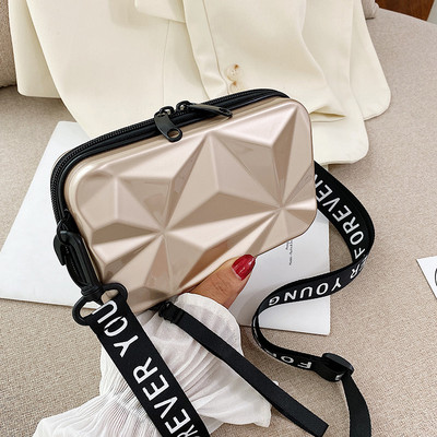 Luksuslikud käekotid naistele, 2021, uus kohvri kujuga taskud Moodne minipagasikott Naiste kaubamärgiga populaarsust koguv kuulus sidurikott