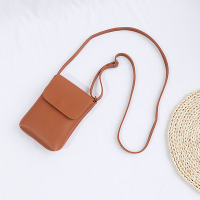 2021 Flap Crossbody Τσάντες Γυναικείες μίνι PU Δερμάτινες τσάντες ώμου και τσάντες για κορίτσια Γυναικείο τηλέφωνο Απλή τσάντα μονόχρωμη ντιζάιν