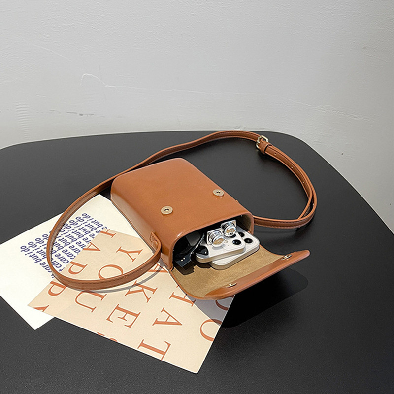 2021 Flap Crossbody Τσάντες Γυναικείες μίνι PU Δερμάτινες τσάντες ώμου και τσάντες για κορίτσια Γυναικείο τηλέφωνο Απλή τσάντα μονόχρωμη ντιζάιν