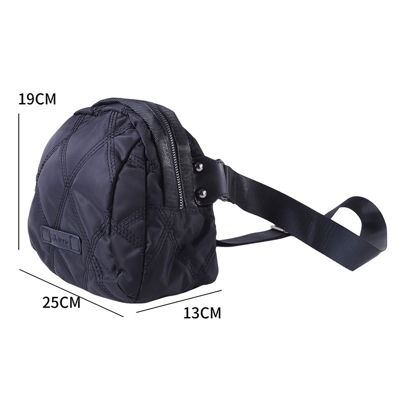 1 τμχ Γυναικεία τσάντα καπιτονέ Ευρύχωρη Μαύρη Κυρία Χαριτωμένα Χειμερινά Τάσεις Smart Phone Essential φορητή νάιλον καθημερινή τσάντα χιαστί