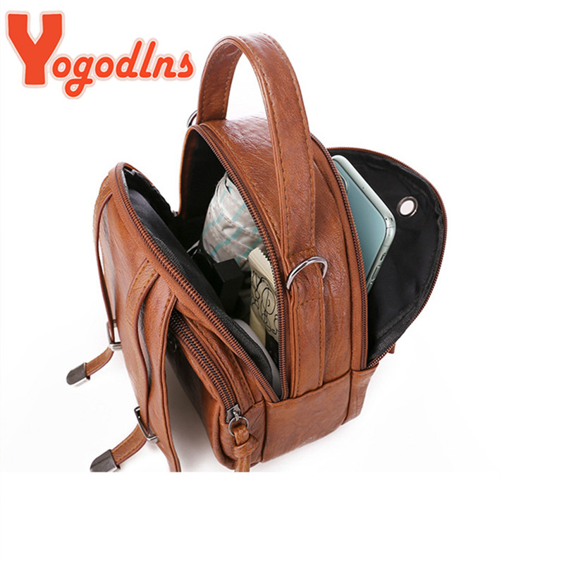 Yogodlns Vintage väike õlakott naiste pehmest PU-nahast Crossbody kott Multifunktsionaalne messenger kott Casual Lady käekott Bolso