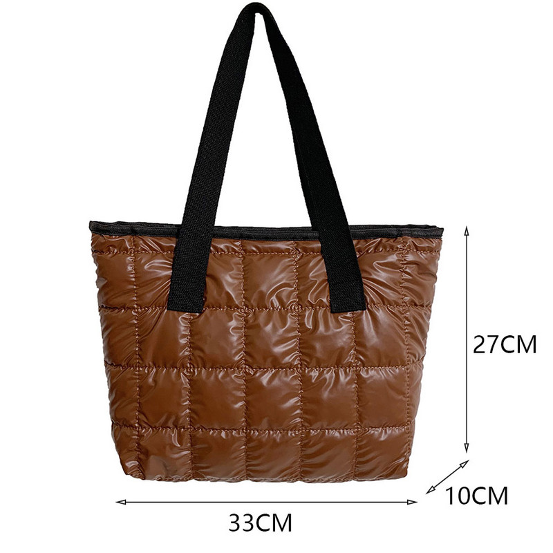 Γυναικείες τσάντες γυναικείες μεγάλες τσάντες με επένδυση από νάιλον βαμβακερές καπιτονέ δικτυωτές τσάντες Space βαμβακερές τσάντες χιαστί χειμερινό πορτοφόλι