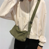 Tinejdžer Y2K Grunge Aesthetic Canvas Phone Mini Side Sling Messenger Torba Moda 90-ih Ita Textile Elegantna mala torba preko ramena