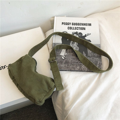 Tinejdžer Y2K Grunge Aesthetic Canvas Phone Mini Side Sling Messenger Torba Moda 90-ih Ita Textile Elegantna mala torba preko ramena