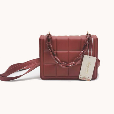 Geantă de tip crossbody cu clapă în relief la modă coreeană Mini posete și genți de mână Designer de lux pentru femei Geantă de umăr pătrată