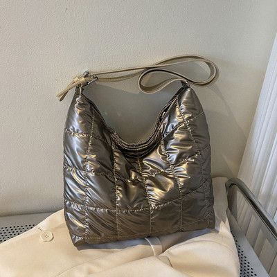 Χειμερινή νέα βαμβακερή γυναικεία τσάντα ώμου Τσάντες casual tote μεγάλης χωρητικότητας Μαλακές τσάντες γυναικεία τσάντα μασχάλης