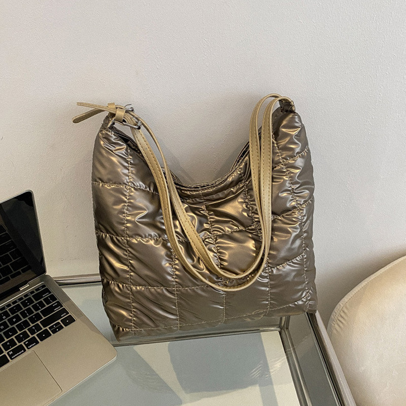 Χειμερινή νέα βαμβακερή γυναικεία τσάντα ώμου Τσάντες casual tote μεγάλης χωρητικότητας Μαλακές τσάντες γυναικεία τσάντα μασχάλης