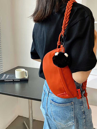 Õlakotid naistele vabaaja soliidne mood Lihtne armas ripats Naiste disainiga käekott Kevadel uus naiste Crossbody kott