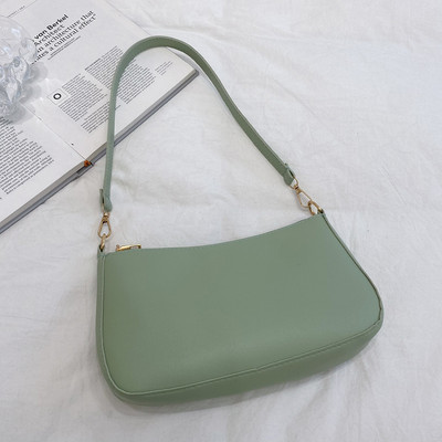 Vintage naiste PU-nahast õlakott vabaaja naiste ühevärviline väike rahakott Käekott Naistele Mini abaksillaarkotid Sidur