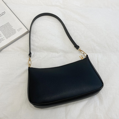 Vintage naiste PU-nahast õlakott vabaaja naiste ühevärviline väike rahakott Käekott Naistele Mini abaksillaarkotid Sidur