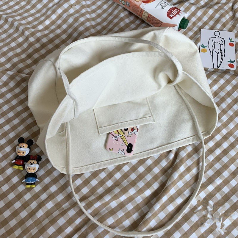 Καμβάς τσάντα ώμου μεγάλης χωρητικότητας Τσάντες παντοπωλείου Απλές μονόχρωμες ντιζάιν τσάντες επαναχρησιμοποιούμενες οικολογικές τσάντες αγορών