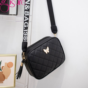 Gusure Fashion Shell Crossbody Bags за жени Луксозна дизайнерска чанта през рамо Дамска малка дамска чанта с широка презрамка bolsa