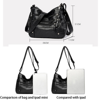 Υψηλής ποιότητας γυναικείες τσάντες ώμου από μαλακό δέρμα πολλαπλών στρώσεων Κλασική τσάντα χιαστί Πολυτελής επώνυμη τσάντα και τσαντάκι
