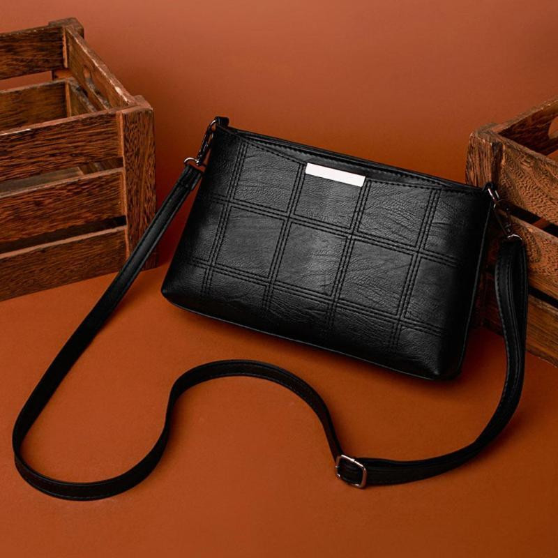 Γυναικεία τσάντα Casual Tassel Τσάντα Γυναικεία ντιζάιν Τσάντα Δερμάτινη καρό τσάντα Messenger Shoulder Μονόχρωμη Μικρή τετράγωνη τσάντα