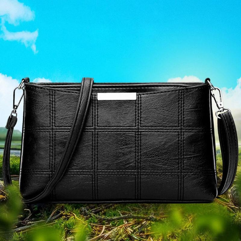 Γυναικεία τσάντα Casual Tassel Τσάντα Γυναικεία ντιζάιν Τσάντα Δερμάτινη καρό τσάντα Messenger Shoulder Μονόχρωμη Μικρή τετράγωνη τσάντα