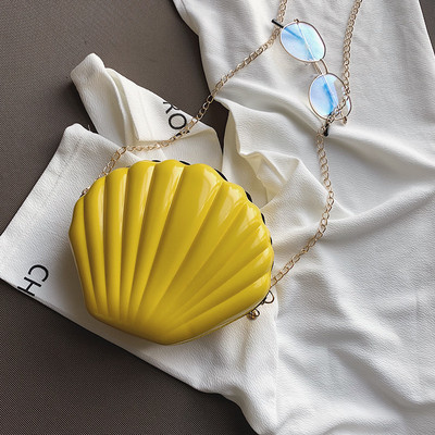 Divat női váll kézitáskák Shell táska lánc aranyos flitterek kis táska telefon pénztartó cipzáros táskák nőknek