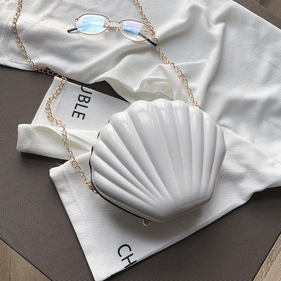 Divat női váll kézitáskák Shell táska lánc aranyos flitterek kis táska telefon pénztartó cipzáros táskák nőknek