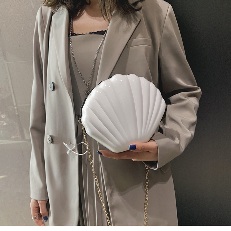 Divat női váll kézitáskák Shell táska lánc aranyos flitterek kis táska telefon pénztartó cipzáros táskák nőknek