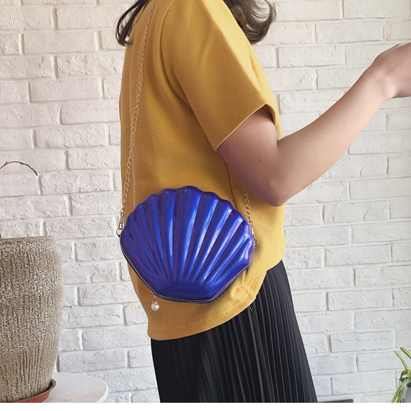 Divat női váll kézitáskák Shell táska lánc aranyos flitterek kis táska telefon pénztartó cipzáros táskák nőknek