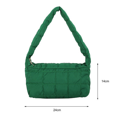 Μόδα Γυναικεία δικτυωτή μονόχρωμη τσάντα ώμου Cloud Γυναικεία Casual καπιτονέ τσάντα χιαστί Φθινόπωρο Χειμώνας Τσάντες μεγάλης χωρητικότητας