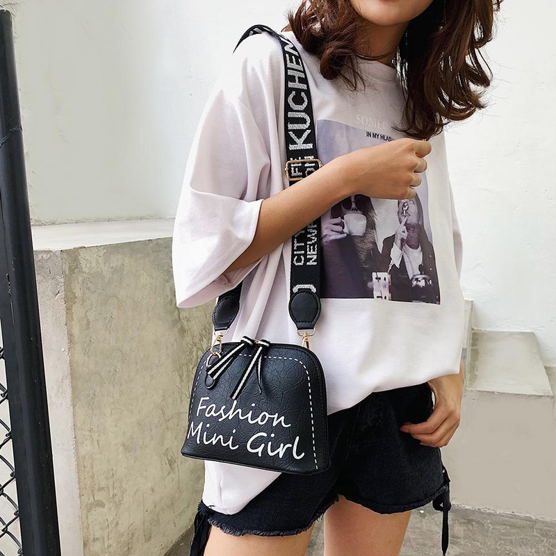 Kaasaskantavad Shell Crossbody kotid Väikeste tähtedega Trükkimine Patchwork PU nahast käekotid Vabaaja õlakotid puhkuseks