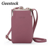 Geestock Bolsa Feminina naiste telefon Crossbody kott Pu nahast mini õlakott Reisimiseks kaasaskantav mündikott kaardikott