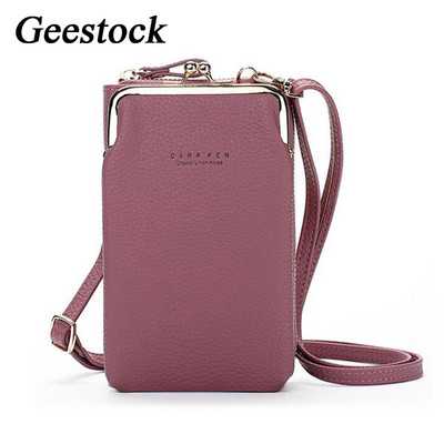 Geestock Bolsa Feminina Γυναικεία τσάντα χιαστί τηλέφωνο Pu δερμάτινη μίνι τσάντα ώμου αγγελιοφόρος Ταξιδιωτική φορητή τσάντα για κέρματα τσάντα για κάρτα