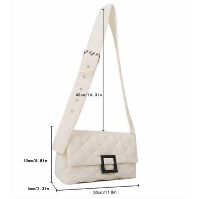 Naiste Crossbody kotid Talvised puuvillast polsterdatud tepitud kandilised kaenlaalused kotid vabaaja mood Kõik sobivad Lihtsad naiste käekotid tüdrukutele