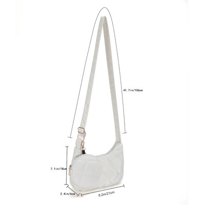 Naiste Crossbody kotid Talvised puuvillast polsterdatud tepitud kandilised kaenlaalused kotid vabaaja mood Kõik sobivad Lihtsad naiste käekotid tüdrukutele