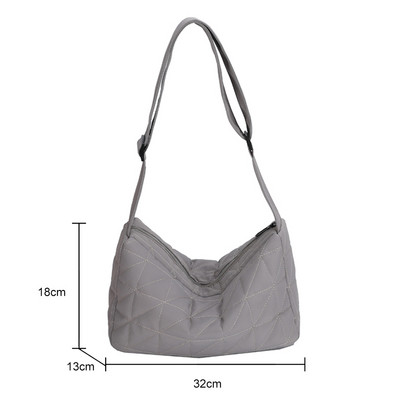 Naiste Crossbody kotid Talvised puuvillast polsterdatud tepitud kandilised kaenlaalused kotid vabaaja mood Kõik sobivad Lihtsad naiste käekotid tüdrukutele