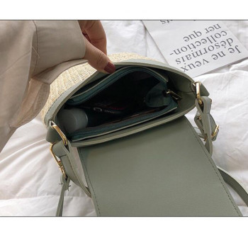 Ежедневни вериги Straw Bucket Чанти Дамска лятна куриерска чанта Ратанови чанти Плажни дамски портмонета и дамски чанти Чанта за рамо