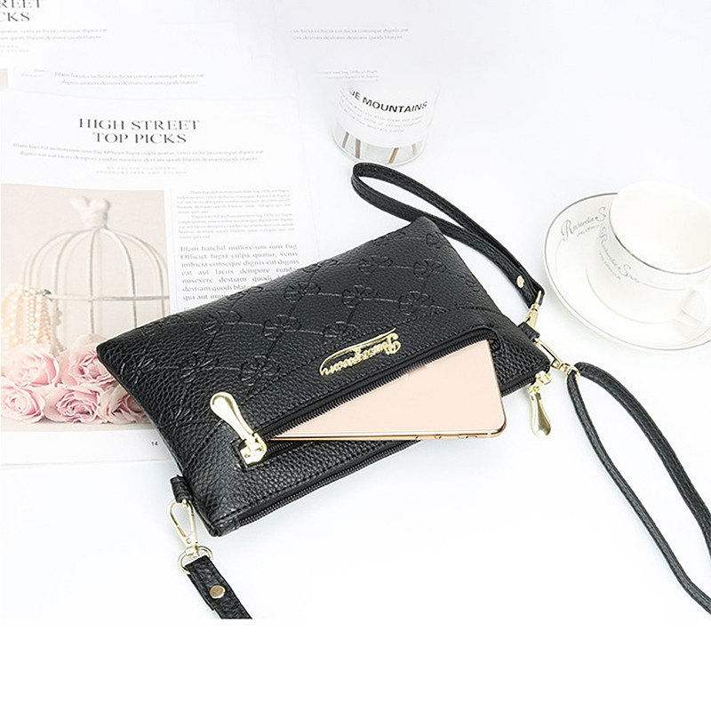 PU-nahast reljeefsed õlakotid naistele Uued moodsad multifunktsionaalsed Crossbody kotid Odav naistekott, mugav randmerihm