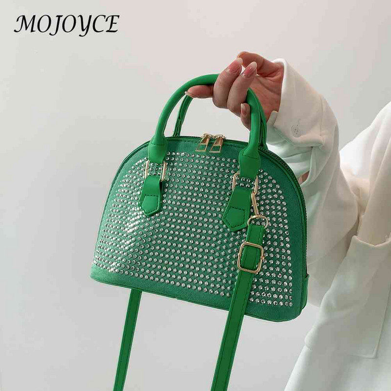 2023 PU Messenger Geantă cu diamante strălucitoare Poșetă de mână cu fermoar cu mâner superior Geanta de călătorie din piele pentru femei Geantă pentru cameră Geantă de crossbody