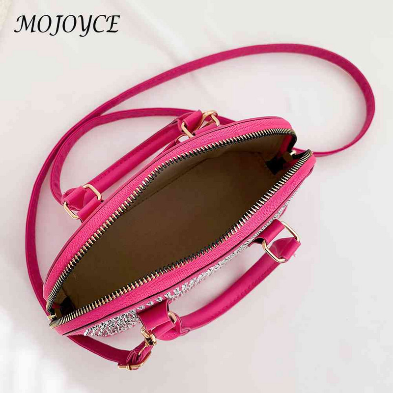 2023 PU Messenger Geantă cu diamante strălucitoare Poșetă de mână cu fermoar cu mâner superior Geanta de călătorie din piele pentru femei Geantă pentru cameră Geantă de crossbody