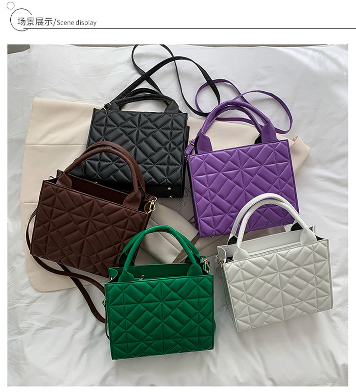 Nova ženska torba na rame za 2022. Trendovske karirane pu kožne torbe preko ramena Modne ženske ručne torbe Dizajnerska torba s gornjom ručkom