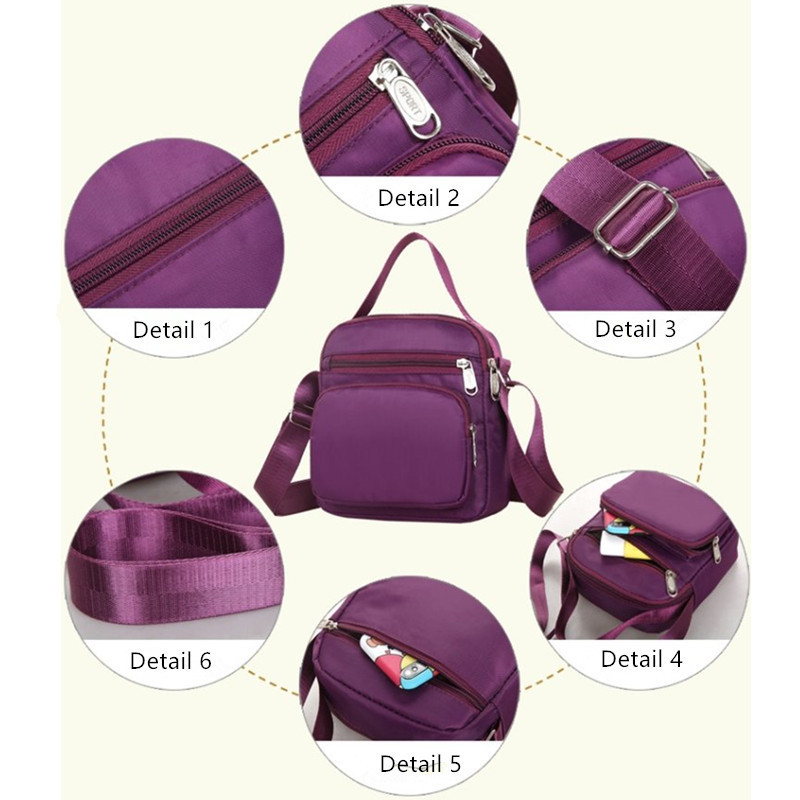 Νέες γυναικείες τσάντες ώμου Nylon Flowers Εκτύπωση γυναικείες τσάντες για κορίτσια τσάντες messenger μικρές χιαστί μίνι γυναικείες τσάντες