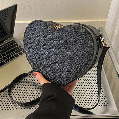 Naiste moekotid Suure mahutavusega põhust ristkehaga kott, vaba tõmblukuga kerge, hingav ühevärviline sünnipäevakingitus