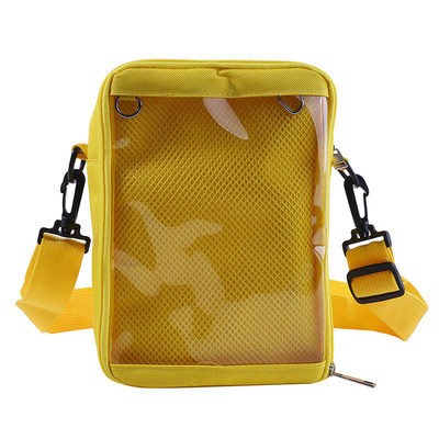 Geantă japoneză mică, pătrată, transparentă pentru durere, geantă diagonală Ita, geantă portabilă de pânză pentru copii, cu un umăr, geantă de mână ocazională sălbatică