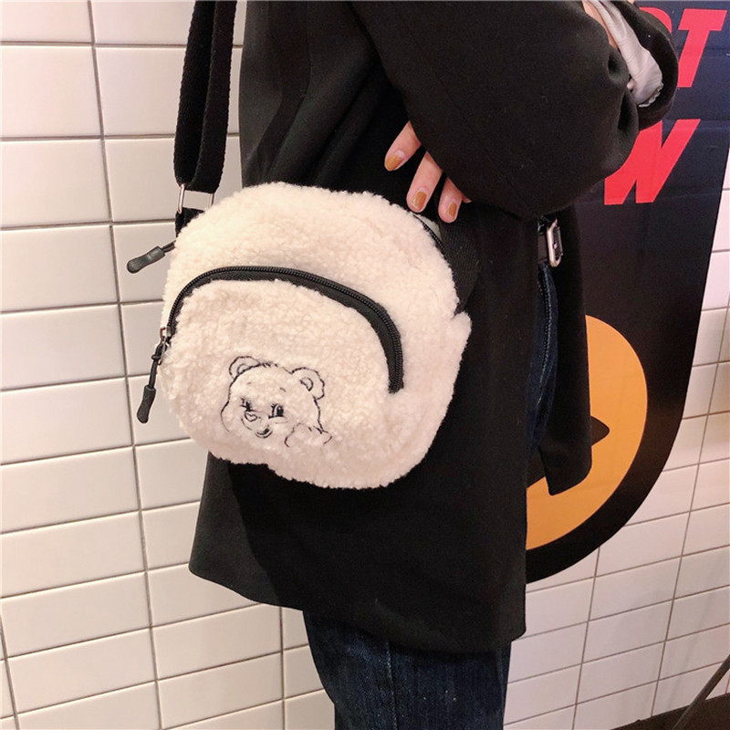 Naiste mood, talvised väikesed õlakotid naistele telefonikott Soe armas stiil vabaaja ühevärviline käekott Tüdrukule